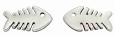 Boucle d'oreille poisson en argent 925
