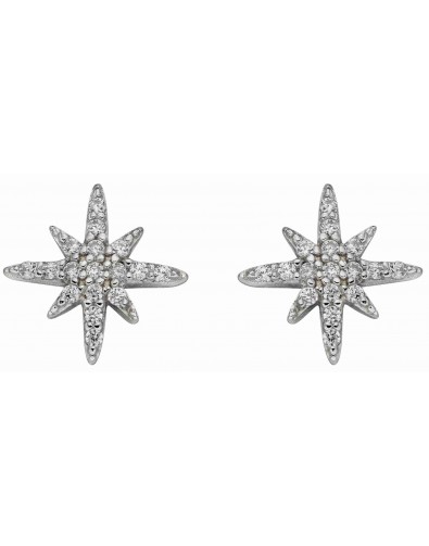 Mon-bijou - D5987c - Boucle d'oreille étoile en argent 925/1000