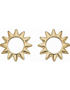 Mon-bijou - D5988 - Boucle d'oreille flamme solaire plaqué or en argent 925/1000