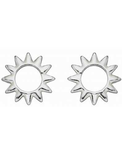 Boucle d'oreille flamme solaire en argent 925