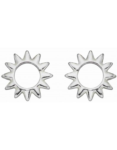 Mon-bijou - D5989 - Boucle d'oreille flamme solaire en argent 925/1000