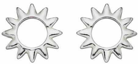 Boucle d'oreille flamme solaire en argent 925