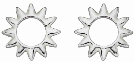 Mon-bijou - D5989 - Boucle d'oreille flamme solaire en argent 925/1000