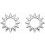 Boucle d'oreille flamme solaire en argent 925