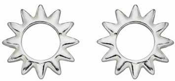 Boucle d'oreille flamme solaire en argent 925