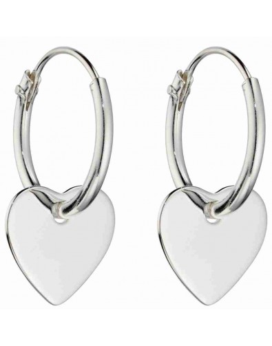 Mon-bijou - D5993 - Boucle d'oreille coeur en argent 925/1000