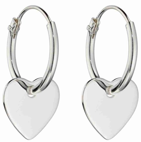 Mon-bijou - D5993 - Boucle d'oreille coeur en argent 925/1000