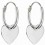 Mon-bijou - D5993 - Boucle d'oreille coeur en argent 925/1000