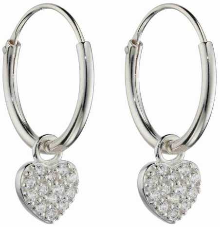 Mon-bijou - D5996 - Boucle d'oreille coeur en argent 925/1000