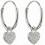 Boucle d'oreille cœur en argent 925