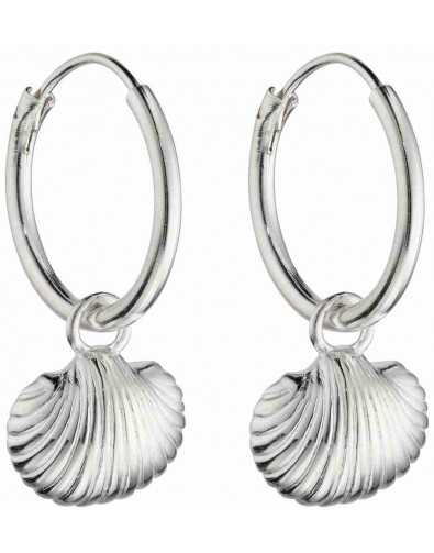 Boucle d'oreille coquillage en argent 925