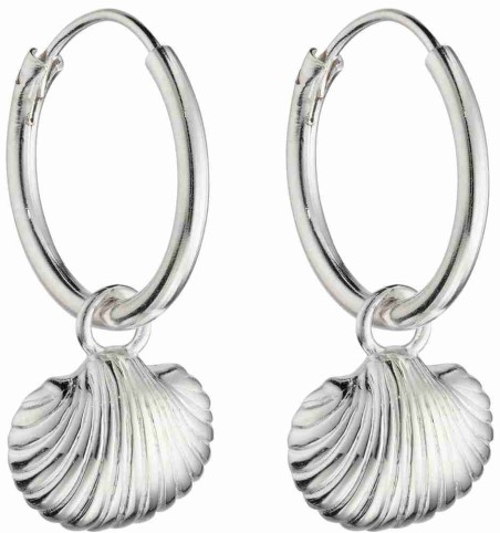 Mon-bijou - D6000 - Boucle d'oreille coquillage en argent 925/1000