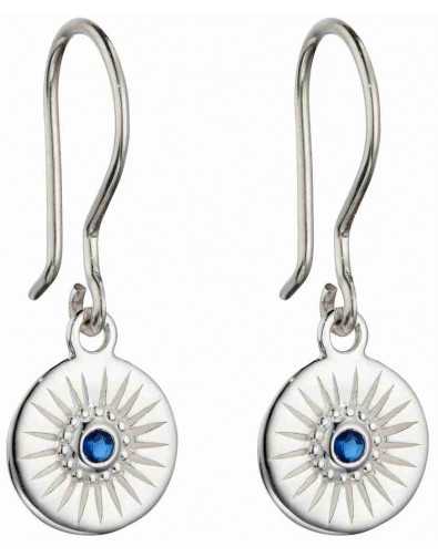 Boucle d'oreille topaze bleue en argent 925