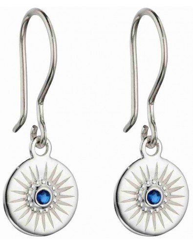 Mon-bijou - D6003 - Boucle d'oreille topaze bleue en argent 925/1000