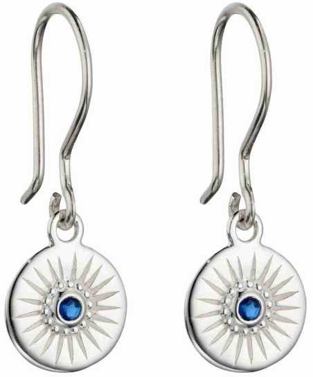 Boucle d'oreille topaze bleue en argent 925