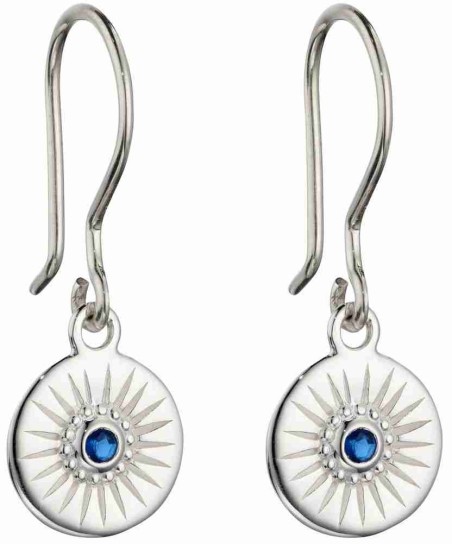 Mon-bijou - D6003 - Boucle d'oreille topaze bleue en argent 925/1000