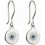 Boucle d'oreille topaze bleue en argent 925