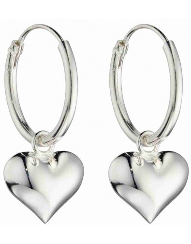 Mon-bijou - D6005 - Boucle d'oreille coeur en argent 925/1000