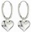 Mon-bijou - D6005 - Boucle d'oreille coeur en argent 925/1000