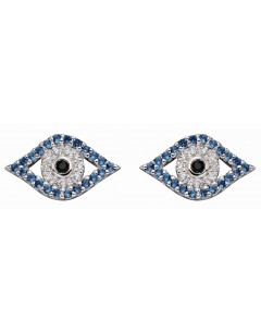 Mon-bijou - D6007 - Boucles d'oreilles yeux en argent 925/1000