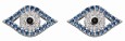 Boucles d'oreilles yeux en argent 925