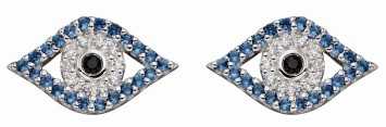 Boucles d'oreilles yeux en argent 925