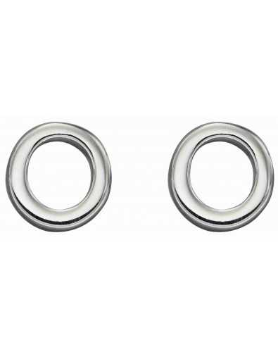 Boucle d'oreille lettre O en argent 925