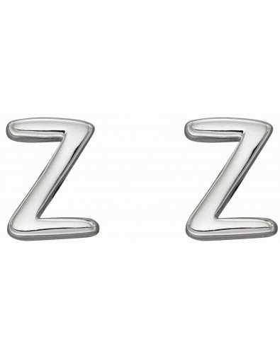 Boucle d'oreille lettre Z en argent 925