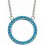 Collier cercle topaze bleue en argent 925