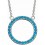 Mon-bijou - D4422t - Collier cercle topaze bleu en argent 925/1000