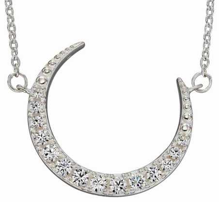 Collier croissant de lune en argent 925