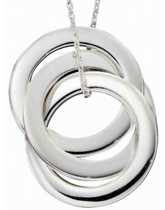 Mon-bijou - D4454 - Collier triple anneaux en argent 925/1000