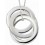 Collier triple anneaux en argent 925