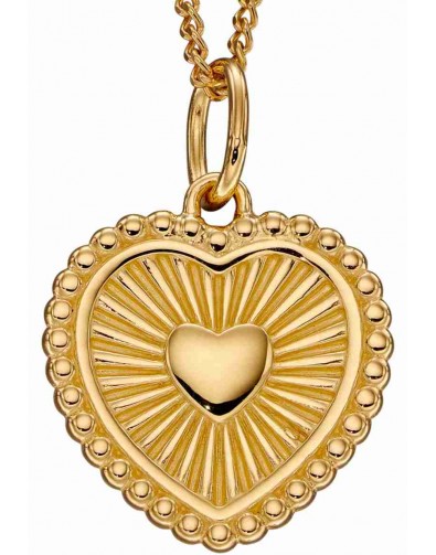 Mon-bijou - D4970 - Collier coeur plaqué or en argent 925/1000