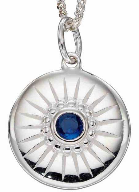 Collier topaze bleu en argent 925