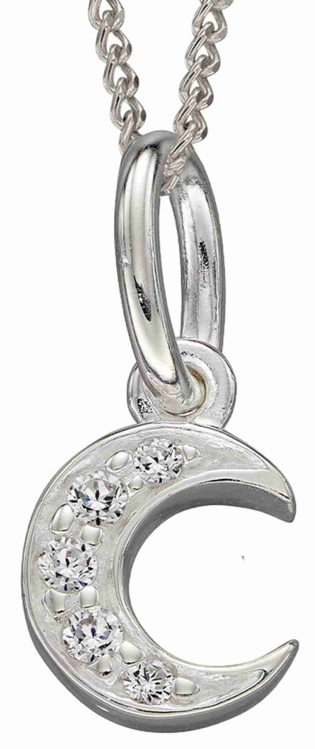 Mon-bijou - D4973c - Collier lune en argent 925/1000