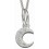 Mon-bijou - D4973c - Collier lune en argent 925/1000