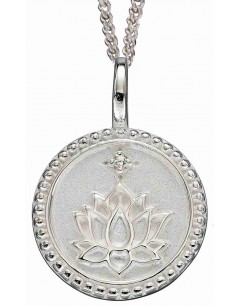 Mon-bijou - D5006c - Collier fleur de lotus en argent 925/1000