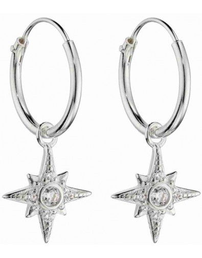 Mon-bijou - D6044 - Boucle d'oreille étoile en argent 925/1000