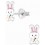 Mon-bijou - H10009691 - Boucle d'oreille petit lapin rose en argent 925/1000