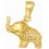 Mon-bijou - H41101 - Collier éléphant plaqué or en argent 925/1000