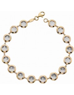 Mon-bijou - D501m - Bracelet en or blanc et jaune 375/1000