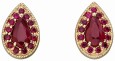 Boucle d'oreille rubis en or 375