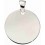 Collier médaille gravure offert en or blanc 375