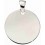Mon-bijou - D2269 - Collier médaille gravure offert en or blanc 375/1000