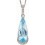 Collier diamant et topaze bleue sur or blanc 375