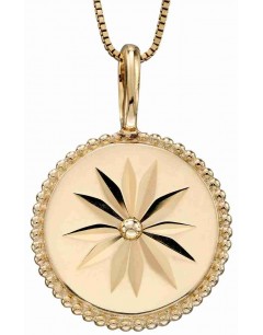 Mon-bijou - D2281c - Collier fleur sur or 375/1000