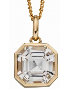 Mon-bijou - D2285 - Collier topaze blanc sur or 375/1000