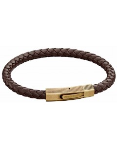 Mon-bijou - D5272 - Bracelet cuir en acier inoxydable