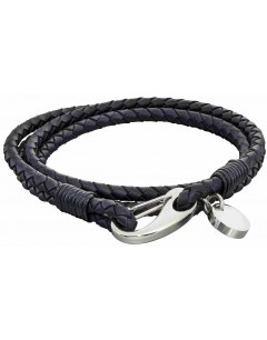 Mon-bijou - D5274 - Bracelet cuir en acier inoxydable